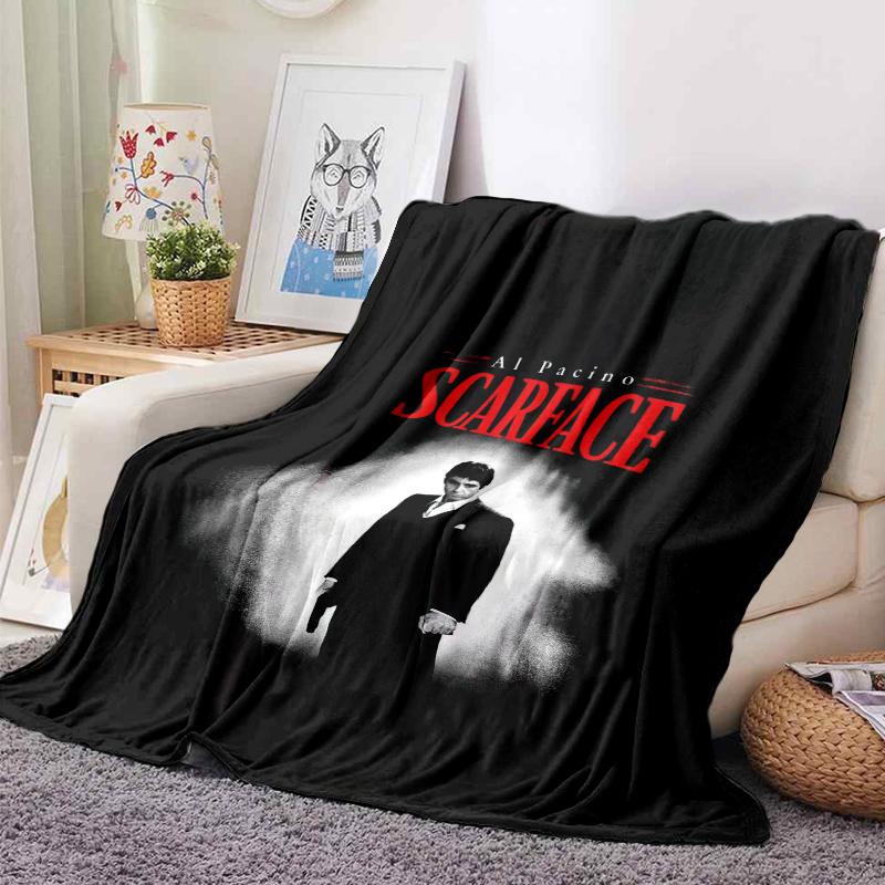 130X150Cm Printing Movie Scarfacess Tony Hd Blanket,Soft Throw Blanket For Home Bedroom Bed Sofa Picnic Travel Office  Blanket