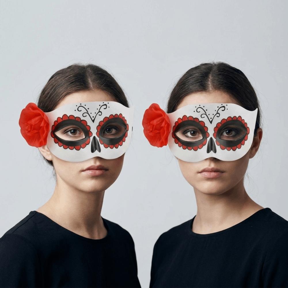 Flower Glitter Mask Plastic Venice Mask Creative Halloween Masks  Prom Party Supplies