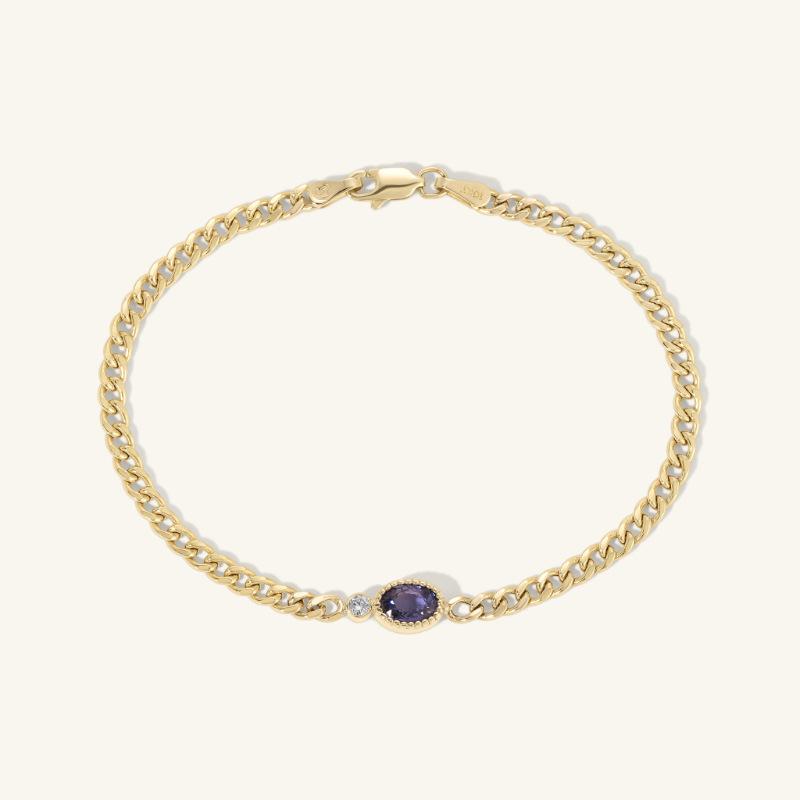 Bracelet Color Zircon Pendant Stainless Steel Fashion Personality Bracelet Electroplating 18K Color Retention