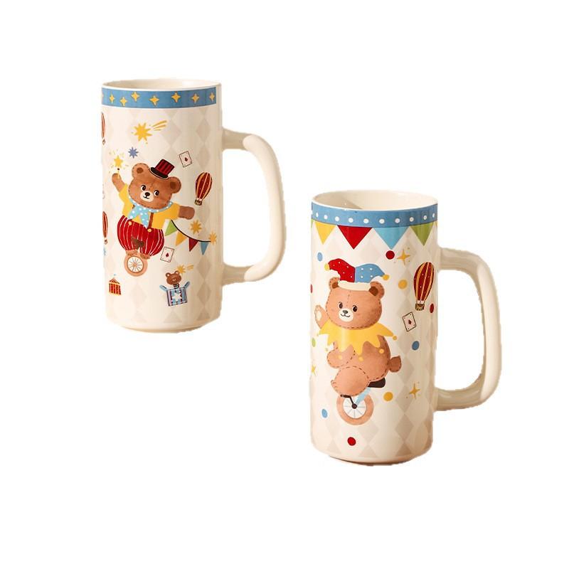 Circus High Value Ceramic Straight Cup Water Cup Gift Cute Fairy Tale Ceramic Cup Couple Gift
