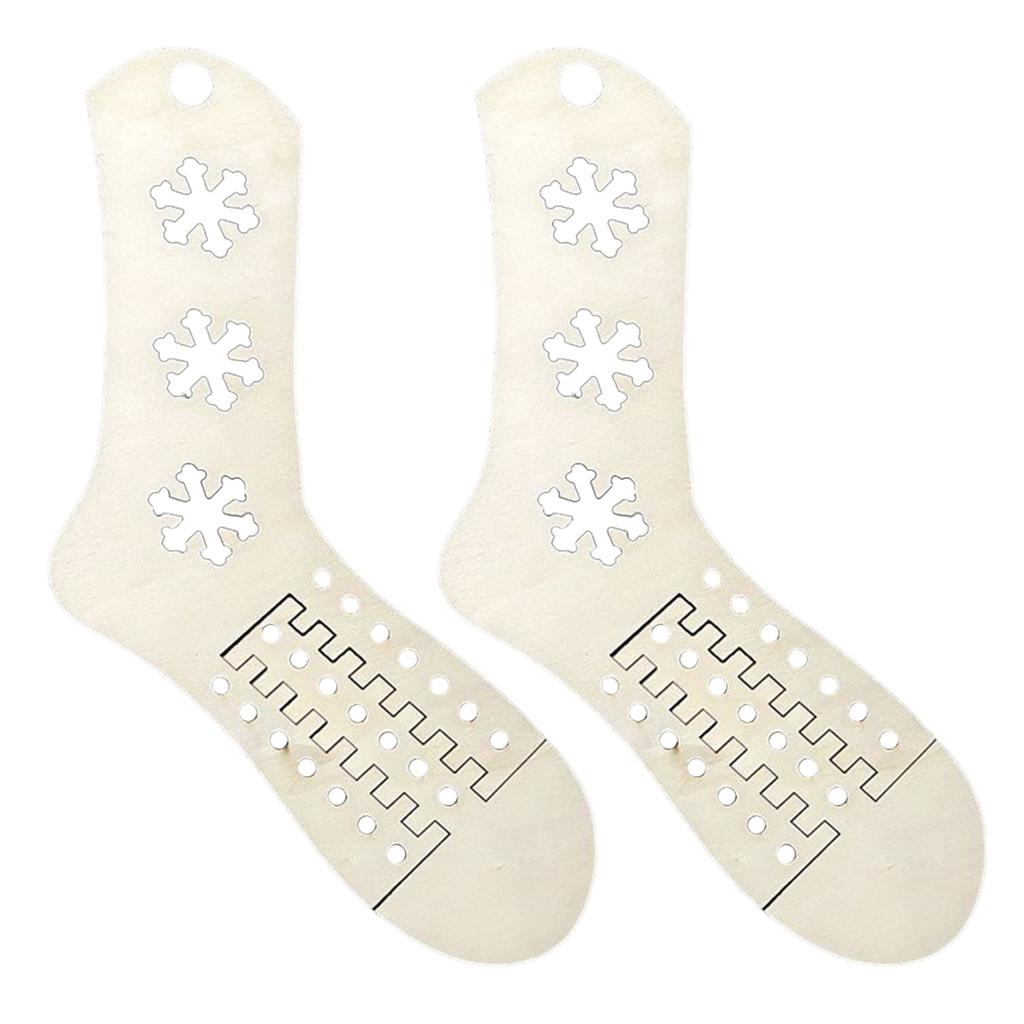 2pcs Sock Blockers,Lasers Cut Sock Blockers Template,DIY Knitting Sock Display Stand For Hand-Made Socks,For Knitters Beginners