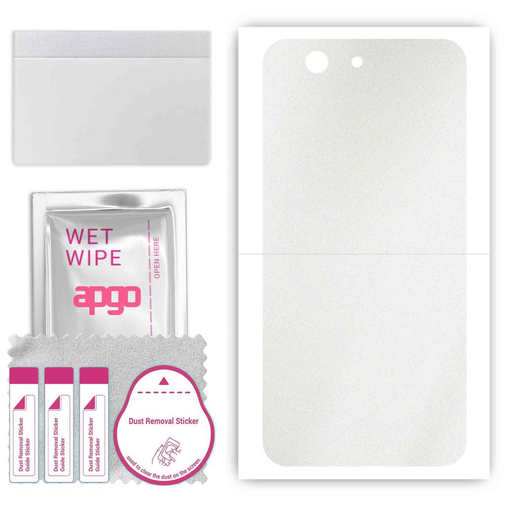 apgo Protective Skin Sticker for the back compatible with ZTE Blade A512, Wrap Film, Foil, Vinyl - Pattern Matte Transparent