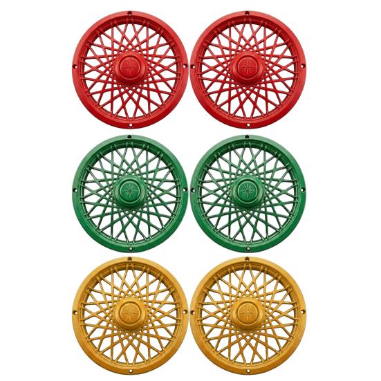 Trash Can Rim Cover, Modern Decorative Wheel Rim Cover, Spider-Spoke Style Wheel Rim Accessory for Standard Residential Garbage Bin