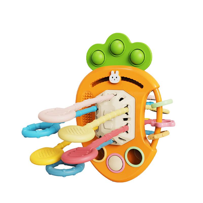 Crab Toy Kids Montessori Sensory Development Educational Toys Pull String Finger Grasp Training Early Learning Toy Teething
