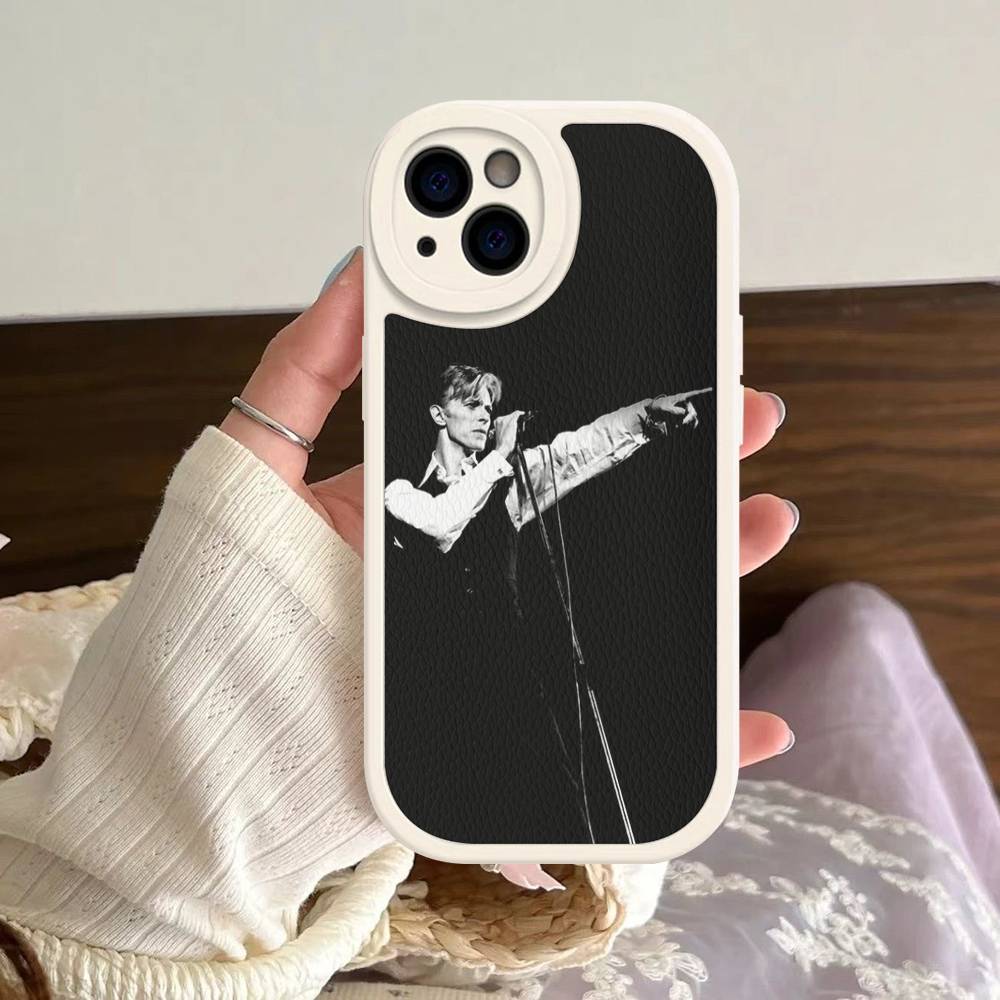 D-David-Singer B-Bowies Phone Case For iPhone 16 15 14 13 12 11 Pro Max Plus Leather Shockproof Cover