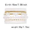 8 Pcs/Set Bohemian Handmade Crystal Rice Beads Bracelets for Women Men Multi Layer Stacking Resin Stone Bracelet Jewelry Gifts