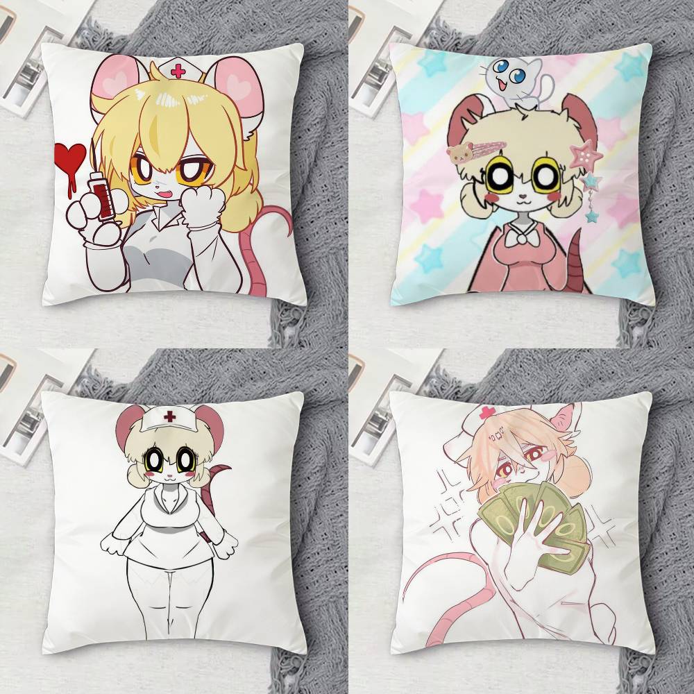 Terrible Mouse Double-Sided Printed Square Decorative Cushion Cover For Sofa Living Room Home Decor