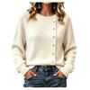 Women's Long Sleeve Button Front Knit Top Casual Sweater Blouse for Everyday Wear