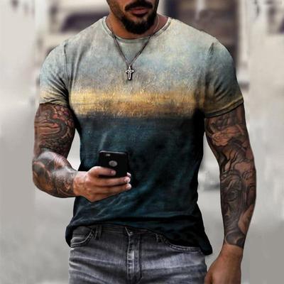3D-Druck T-Shirt Kurzarm Top Herren Sportbekleidung Sommer Rundhals T-Shirts Übergröße Männer Einfache T-Shirts