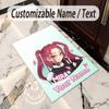 Crystal Velvet Rug Kpop Demon Hunters Print Custom Name Text Floor Mat Home Decor