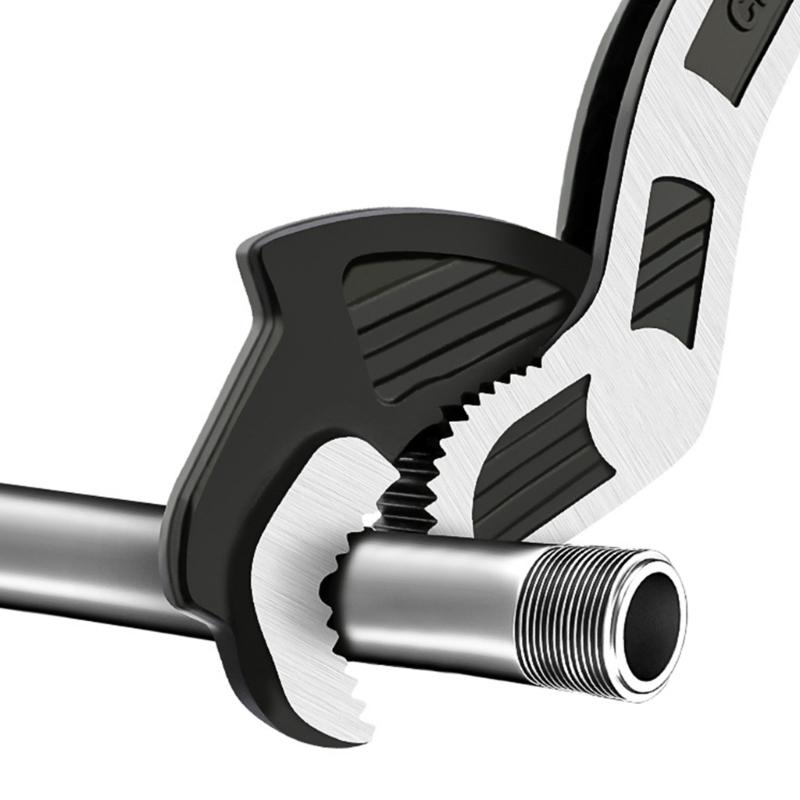 High Carbon Steel Quick Locking Pipe Wrench Set Of 4 Size From 6in To 12Inch Spanner For Home Repair And Industrial Use