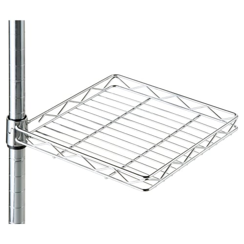 Doshisha Luminous Rack, a Steel Rack Part with a Rotating Table and Adjustable Shelves, Measures 25.5cm Wide X 27.5cm Deep X 4cm High (25AKT-2525), Ha