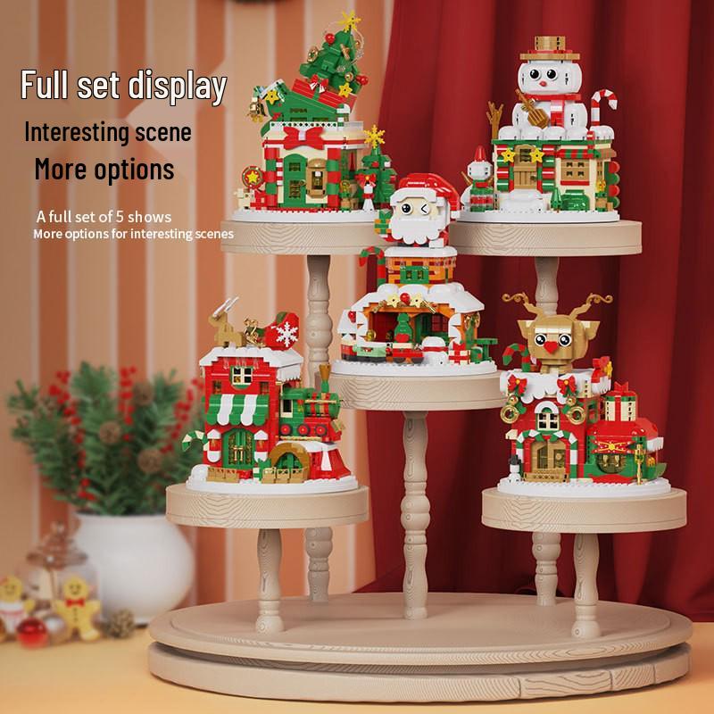 Christmas Building Block Toy for Boys and Girls - Santa Claus, Snowman & Reindeer Compatible with LEGO