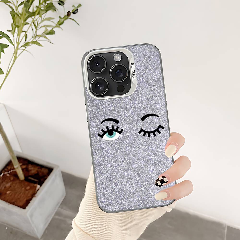 

Hot D-Chiara -A-Ferragnis Eyes Phone Case For IPhone 17 16 15 14 13 12 11 Pro Max Plus Color Shockproof Back Silver Cover iphone15ProMax