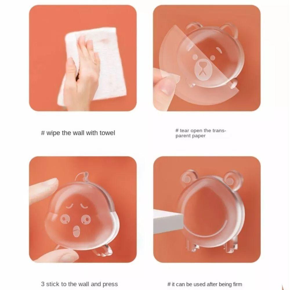 Transparent Shock Absorber Silicone Doorknob Cushion Pad New Door Stopper