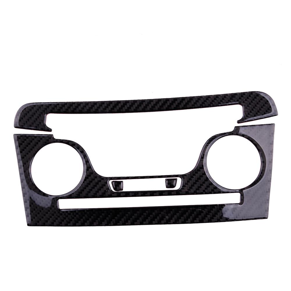 Black Carbon Fiber Center Console AC CD Panel Cover For Dodge Charger 2011-14