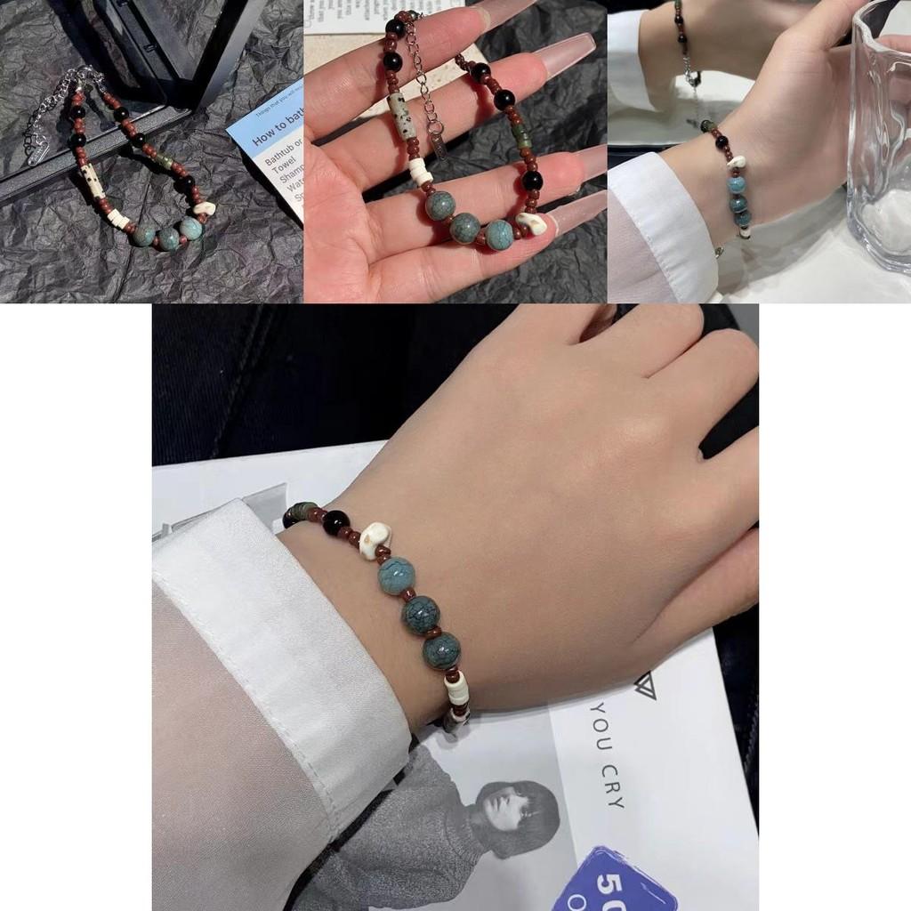 Stylish High-end Beaded Jewelry With Natural Stones Perfect For Couples Vintage Charm