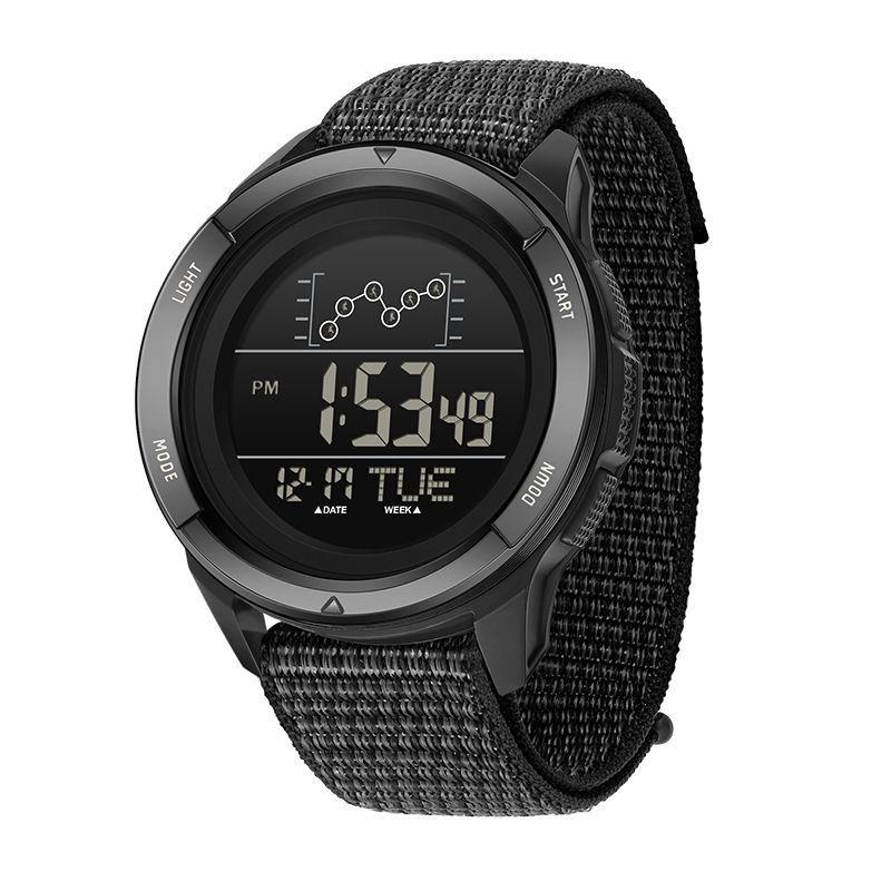 Fashion Outdoor Digital Watch for Men Students Nylon Band Military Sports Wristwatch GZW