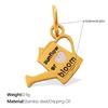Exquisite Geometric Pendant: 3D Heart Camera Shape Jewelry