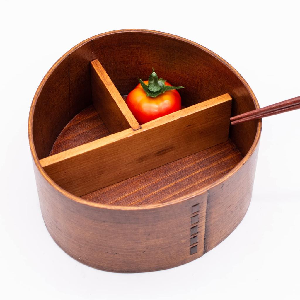 Bentwood Bento Lacquered 14 X 8 Rice Ball Box, Wood, Approx. Cm, Single-Tier, Shape, A-10-273073