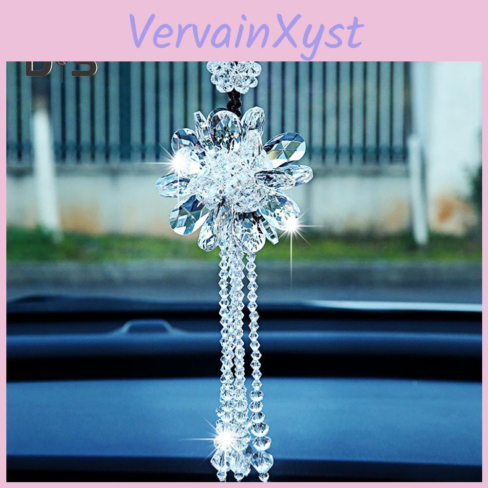 Auto Stylish Shop Flower Dys Beads Pendant Car Interior Decor Rearview Mirror Hanging Ornament