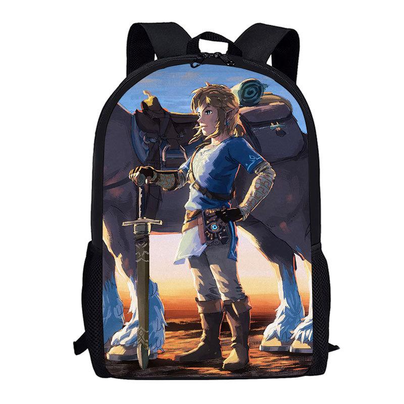 Legend Of Zelda Backpack Breath Of The Wild Game Student School Bag 3D Printed Backpack Cartoon