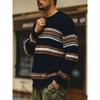 American Retro Light Luxury Old Money Style Pure Cotton Sweater for Men, Winter Base Layer, Export Men's Jacquard Thick Knitwear