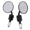 1 Pair 7 8  Round Handlebar Bar End Rear View Mirrors Motorcycle Motorbike Sidemirror Black