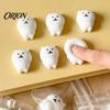 Portable Stress Reliever 3/4/5/6Pcs Mini Bear Relief Toy, Cartoon White Squeeze Anti-stress Toy Slow Rebound Sensory for Kids Adults, Party Favors