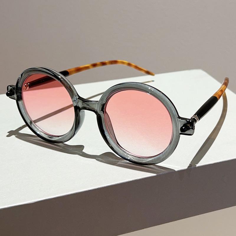 Fashion Vintage Round Sunglasses Women For Men Trendy Sun Glasses Punk Luxury Brand Designer Shades Big Frame Eyeglasses UV400
