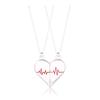 2 pezzi/set collane per coppie di moda donne eleganti gioielli ipoallergenici con battito cardiaco