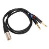 Dual 1 4 Inch to XLR Male Y Splitter Cable XLR Male to Dual 6.35mm TS Mono Plug Microphone Sound Converter Adapter