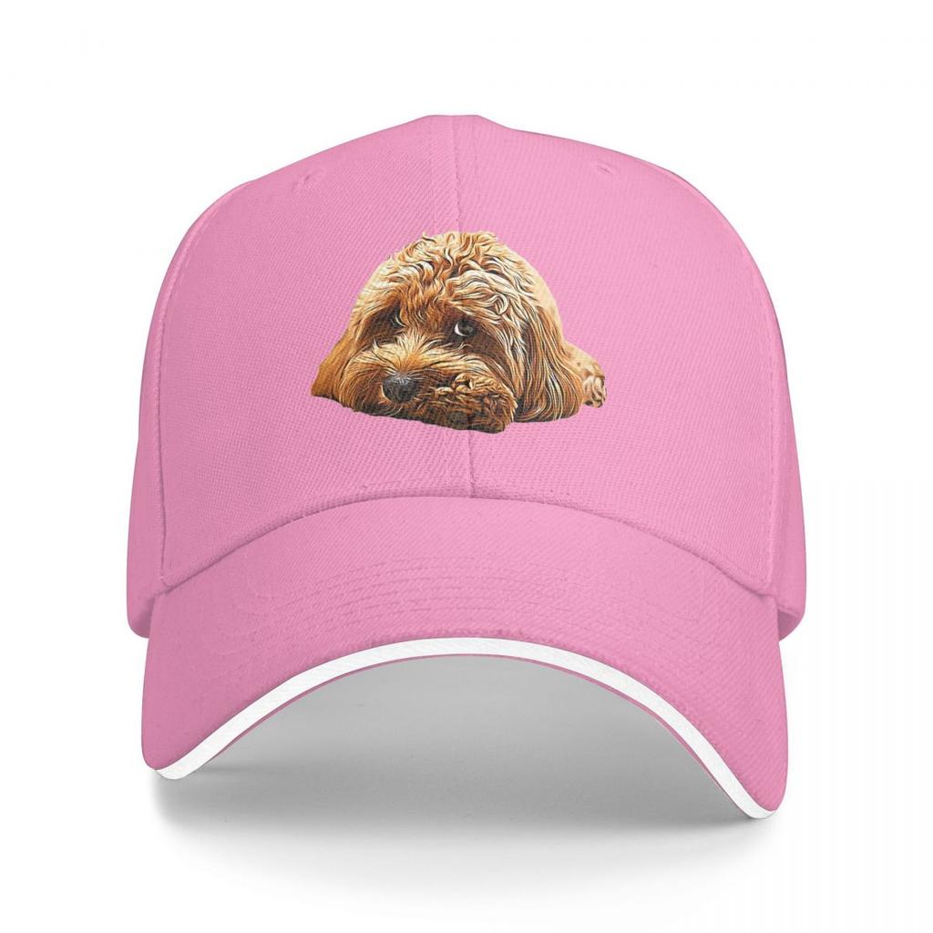 Cockerpoo Puppy Designer Dog Poodle Mix Baseball  Fashion Baseball Hats Breathable Casual Casquette Outdoor Unisex