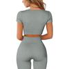 Women's Workout Set 2-piece Set Seamless Short Vest High Waist Shorts Yoga Clothing