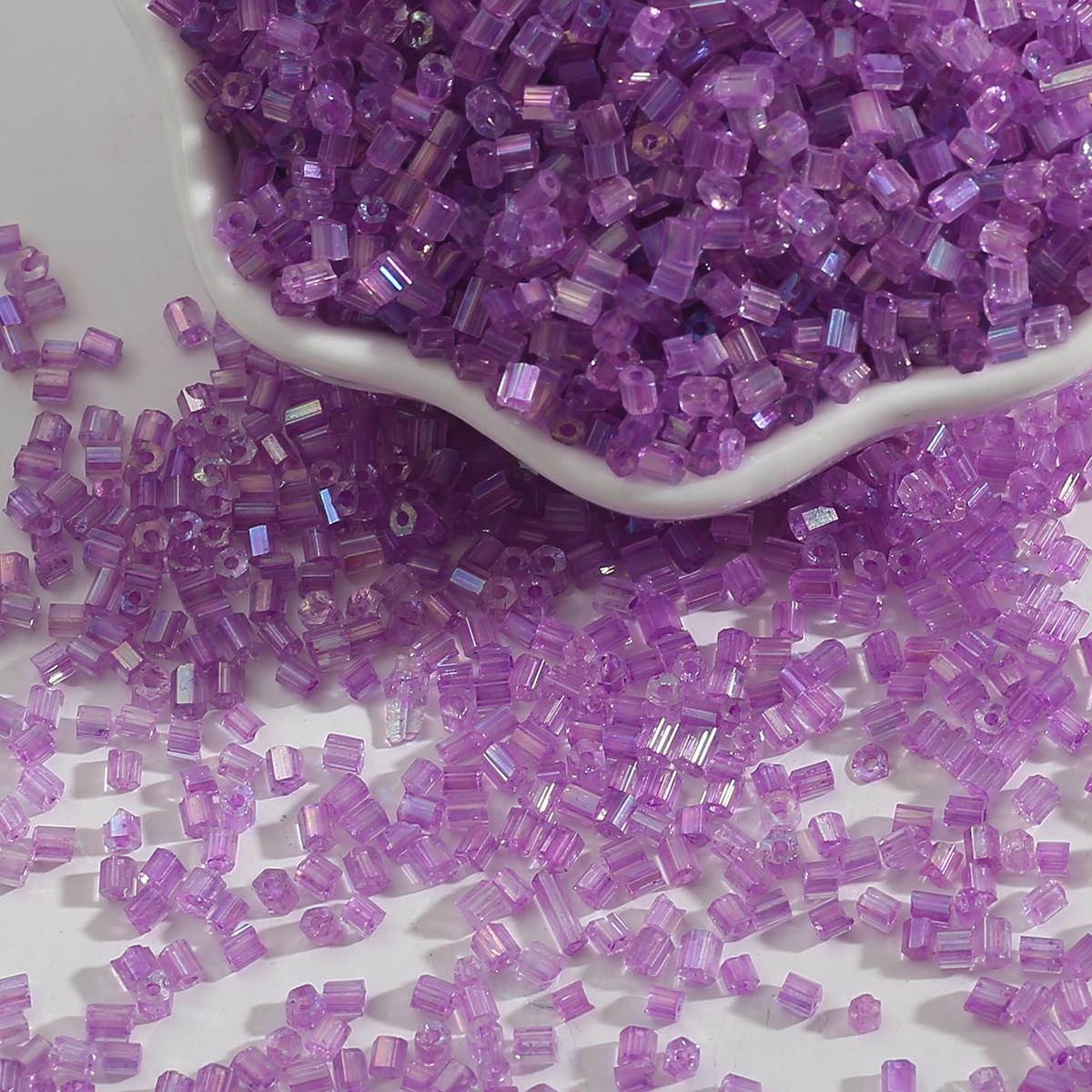 

700шт 2 мм чешский стеклянный бисер H-трубка для ожерелья, браслета, самостоятельного изготовления ювелирных изделий фиолетовый