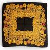 Used Vintage Scarf Large Size, Coco Mark, Chain Pattern, 100% Silk
