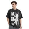 Manga DEATH NOTE T-Shirts L Lawliet Grafikdruck T-Shirts Gewaschenes Oversize T-Shirt Kurze Ärmel Baumwolle Weiches T-Shirt Herren Damen Kleidung