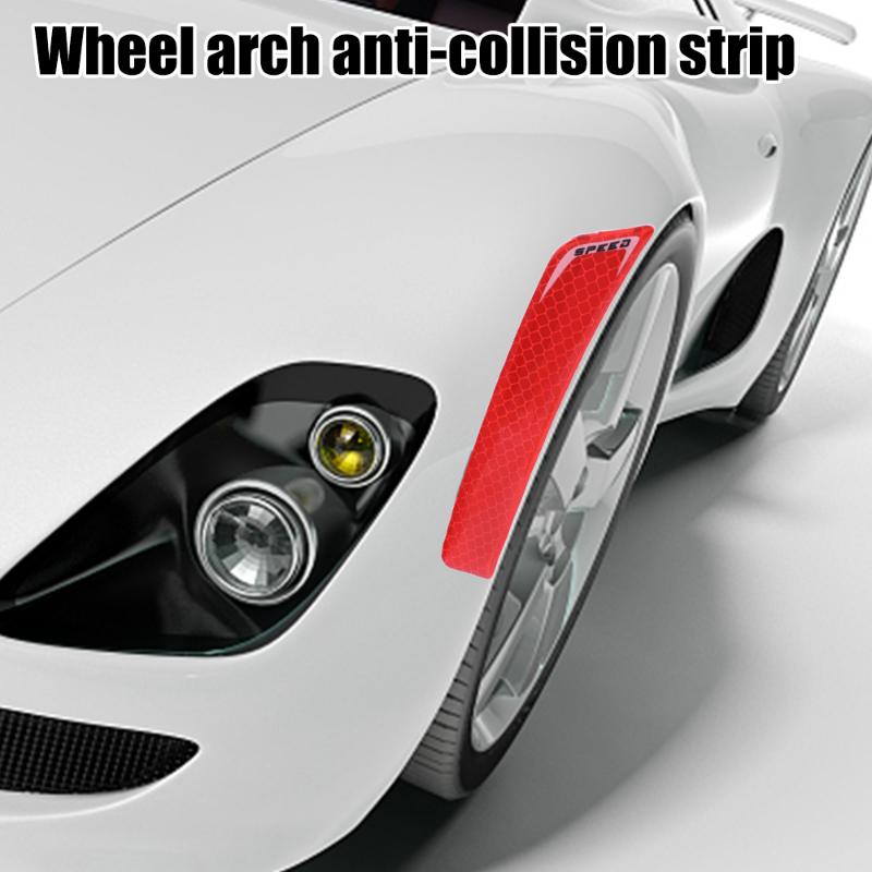 2pcs Car Wheel Arch Anti-collision Strips Night Reflective Decorative Car Stickers Exterior Accessories Decals