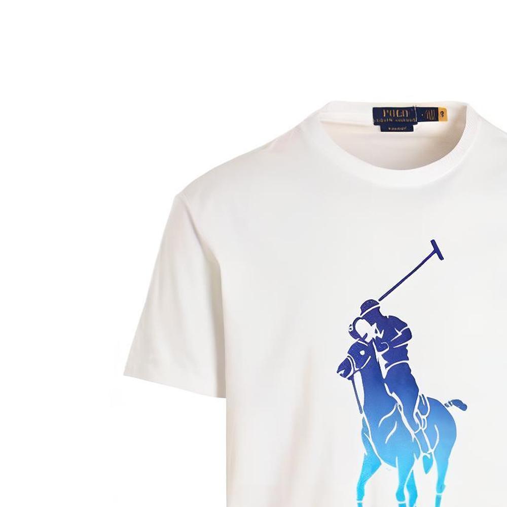 Polo Ralph Lauren SS23 Logo Print Casual Crew Neck Short Sleeve T-Shirt Men Tops White 710890946-002