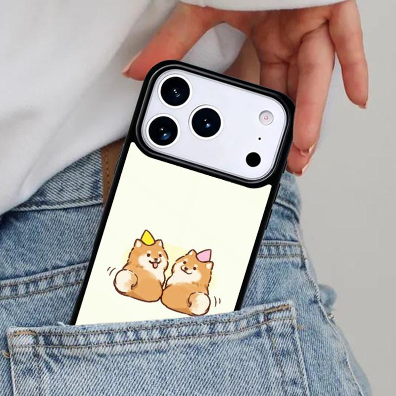 Cartoon Corgi Dog soft Phone Case for iPhone 16e 15 14 13 12 17 Pro Max Plus Air 17pro Cover Coque