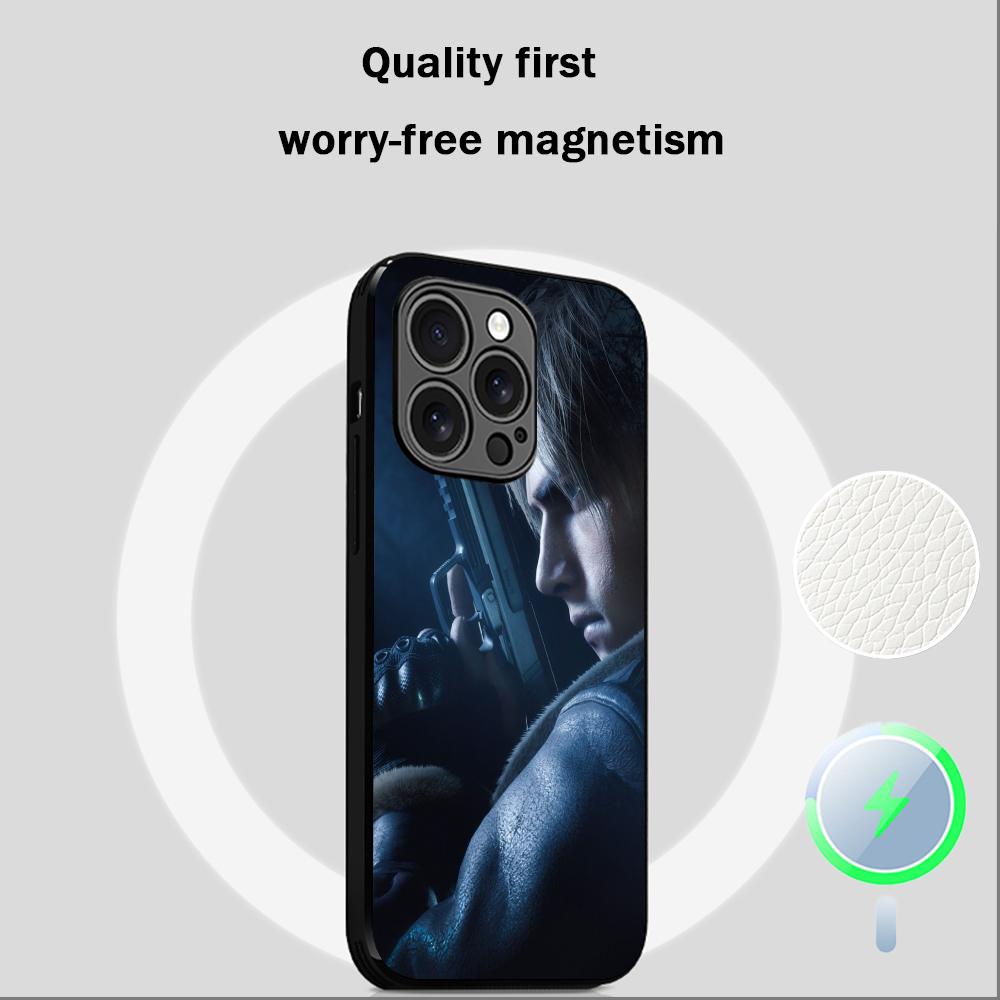 Resident evil 9 hot game poster Phone Case For iPhone 16 15 14 13 12 11 Plus Pro Max High-end Luxury Magsafe Sheepskin