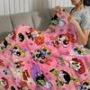 Cartoon The P-Powerpuff G-Girls Cute Blanket Plush Nap Sofa rug for Living Room Office Bedroom Birthday Home Travel Kid Gifts