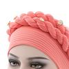Turban Cap Flower Braids Headdress Lightweight Twist Headwrap Party Accessories
