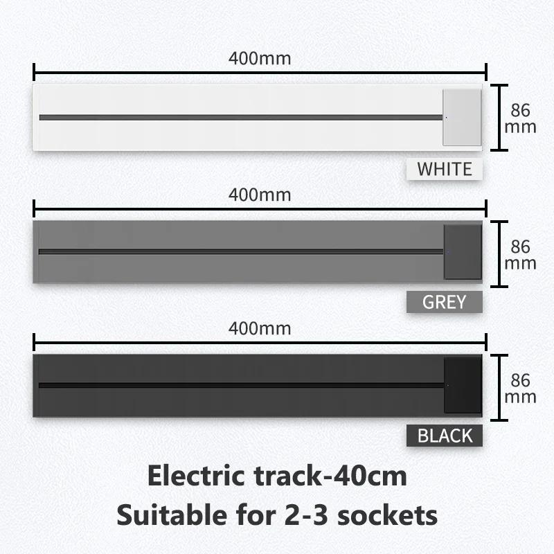 Brazil/Russian/Israel/Italy Track Socket 8000W Wall Power Socket With Switch FR EU US UK Standard Movable Adapter Plug with USB