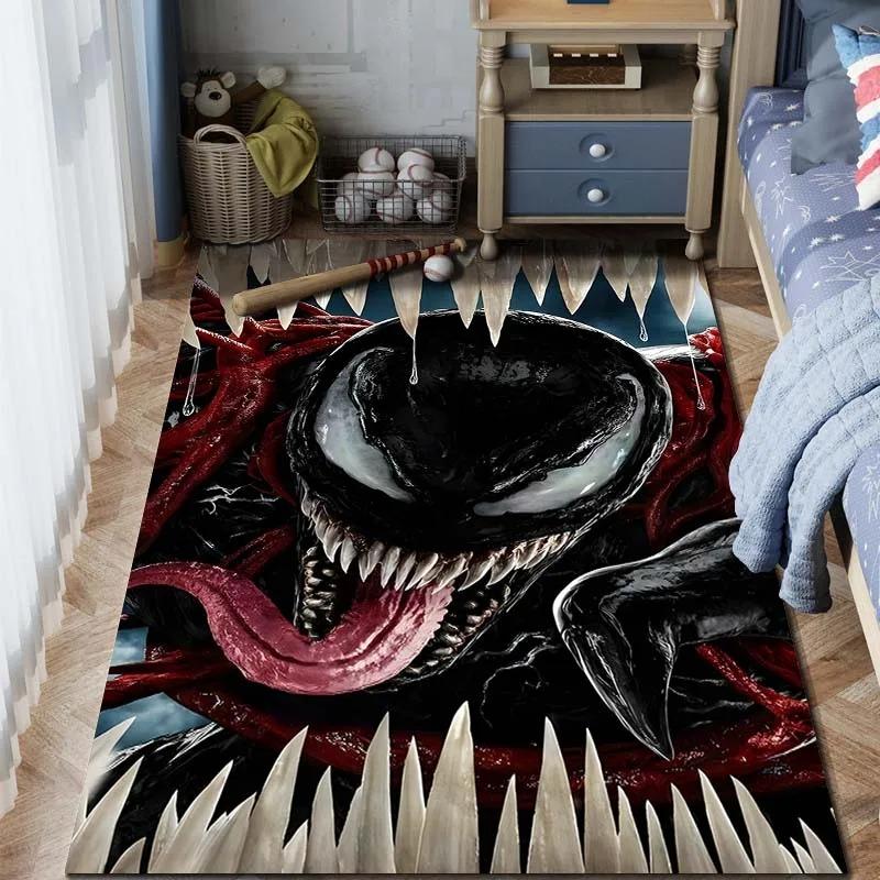 

Marvel Venom Print Carpet Rug for Home Living Room Bedroom Sofa Doormat Decor Non-slip Floor Mat Cloakroom Play Area Rug 40x60cm