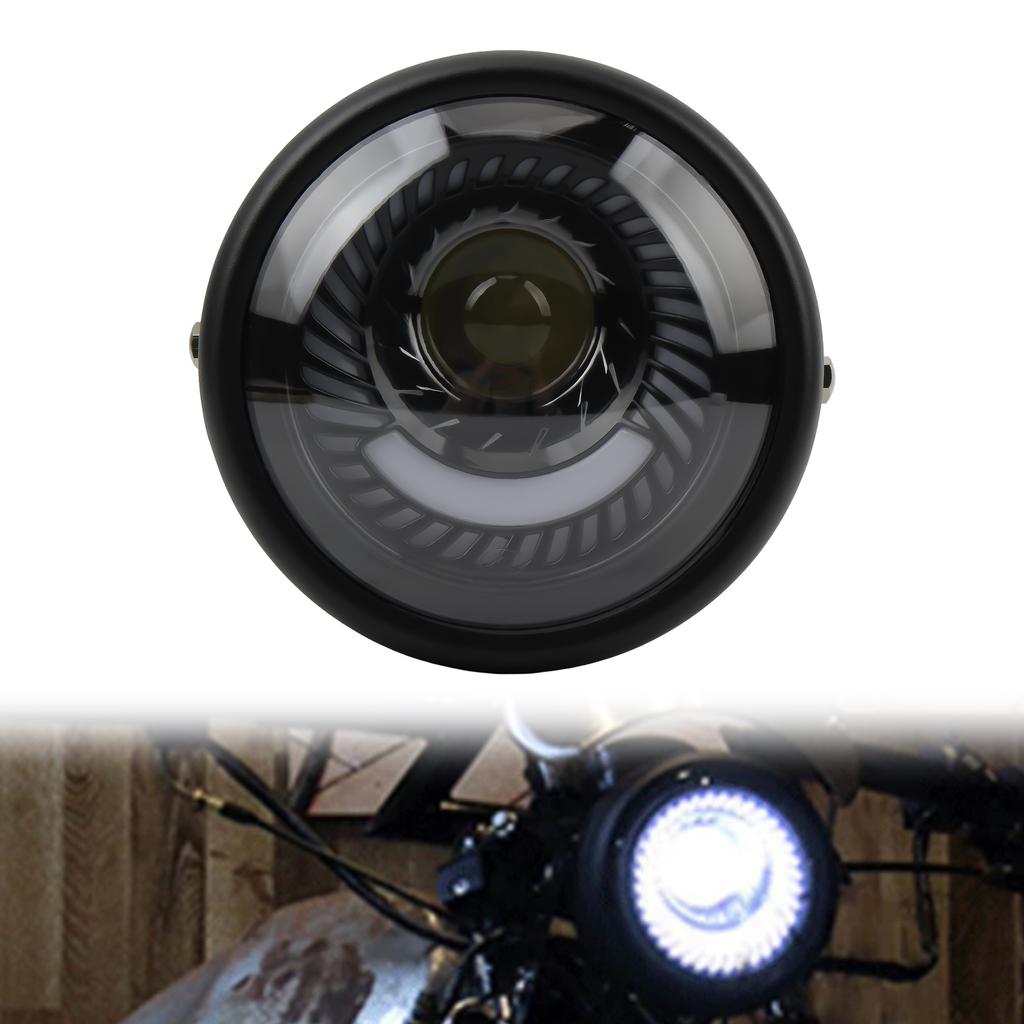 6.5" Motorcycle Round Light LED Headlight Universal for Cruisers Choppers Cafe Racer Bobber Moto Parts Head Lamp Accessories