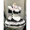 Frühlings Lolita Retro Elegant Süß Minirock Anzüge Damen Y2k Spitze Harajuku Schleife Prinzessin Outfits