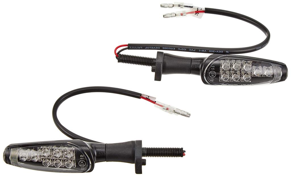 Kijima 219-5175 Motorcycle Turn Signal, LED TRL 2 Type, Clear Lens, 12 V 1.2 W, Set of 2