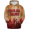 Spring And Autumn Fashion Men's Hoodie Bloody Horror 3D Print Hoodies Street Casual Boy Sweatshirt Men's Oversized Top Clothing
