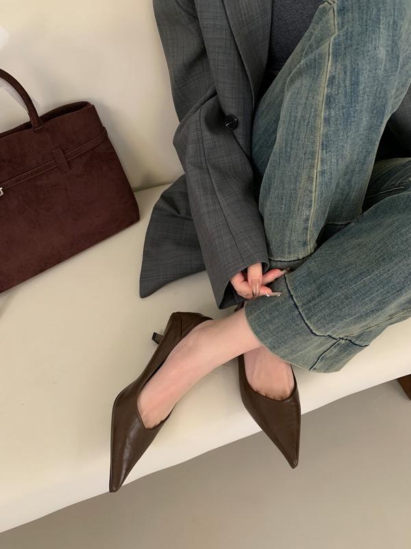 New leopard print stiletto shoes, sexy and comfortable pointed head shallow mouth high heels, versatile temperament commuter women's shoes